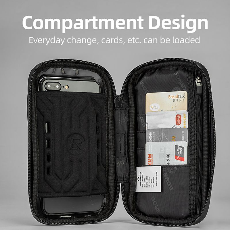 Сумка велосипедна на кермо Rockbros 301101770001 WP Bike Phone Bag for 6.7" black 6
