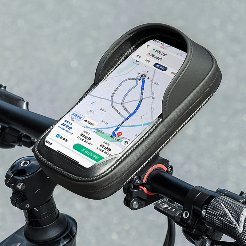 Сумка велосипедна на кермо Rockbros 301101770001 WP Bike Phone Bag for 6.7" black 8