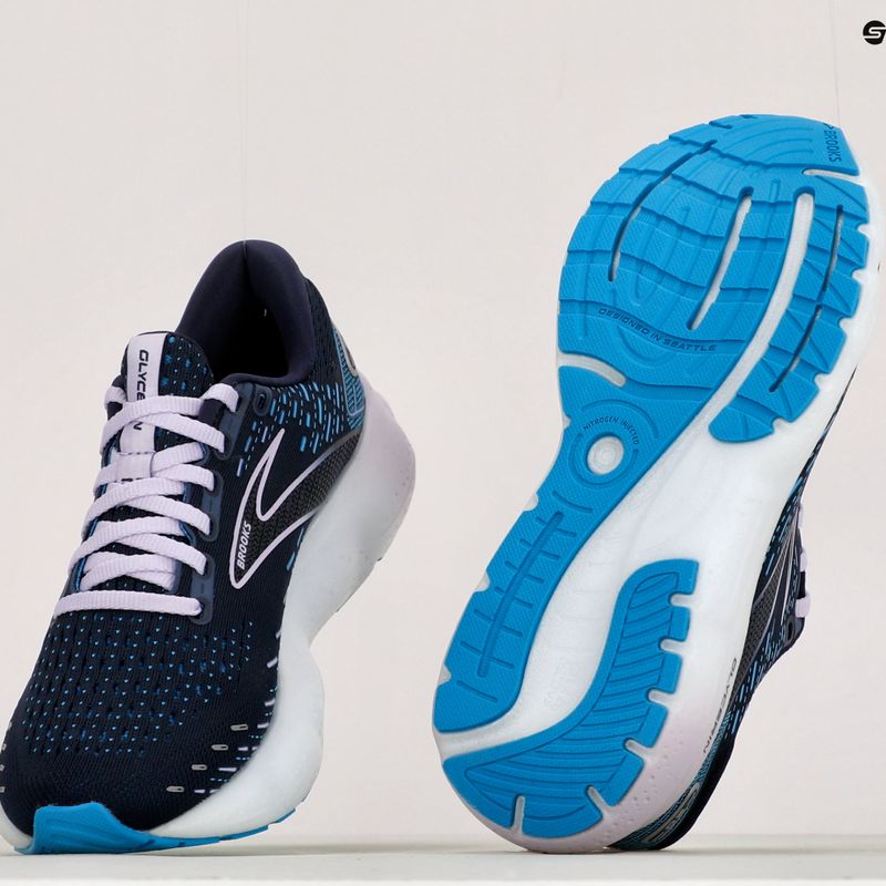 Кросівки для бігу жіночі Brooks Glycerin 20 Slim Fit peacoat/ocean/pastel lilac 13