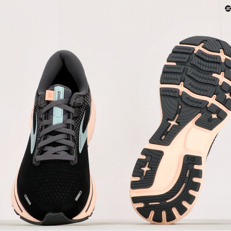 Кросівки для бігу жіночі Brooks Ghost 14 black/pearl/peach 16