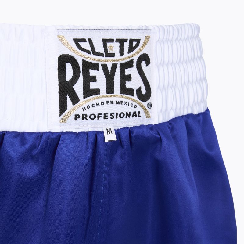 Чоловічі атласні боксерські шорти Cleto Reyes сині/білі 3
