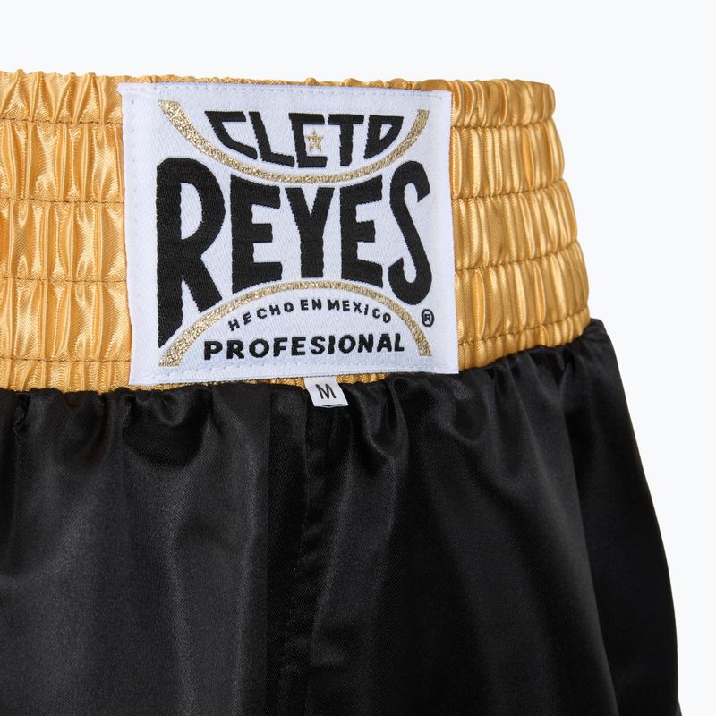 Чоловічі атласні боксерські шорти Cleto Reyes чорні / золоті 3