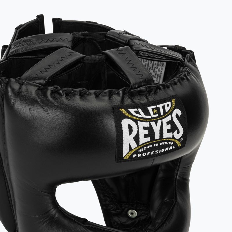 Боксерський шолом Cleto Reyes з загостреним обличчям з нейлонової планки чорний 4