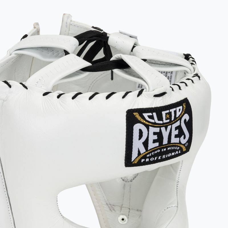 Боксерський шолом Cleto Reyes з загостреним обличчям з нейлонової планки білий 4