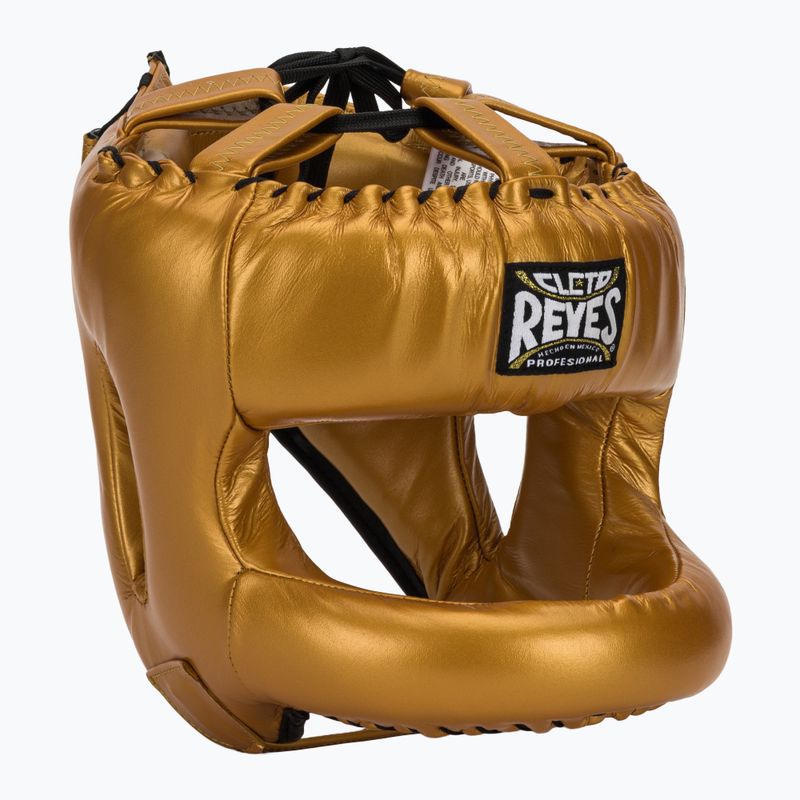 Боксерський шолом Cleto Reyes з круглою планкою для обличчя золото