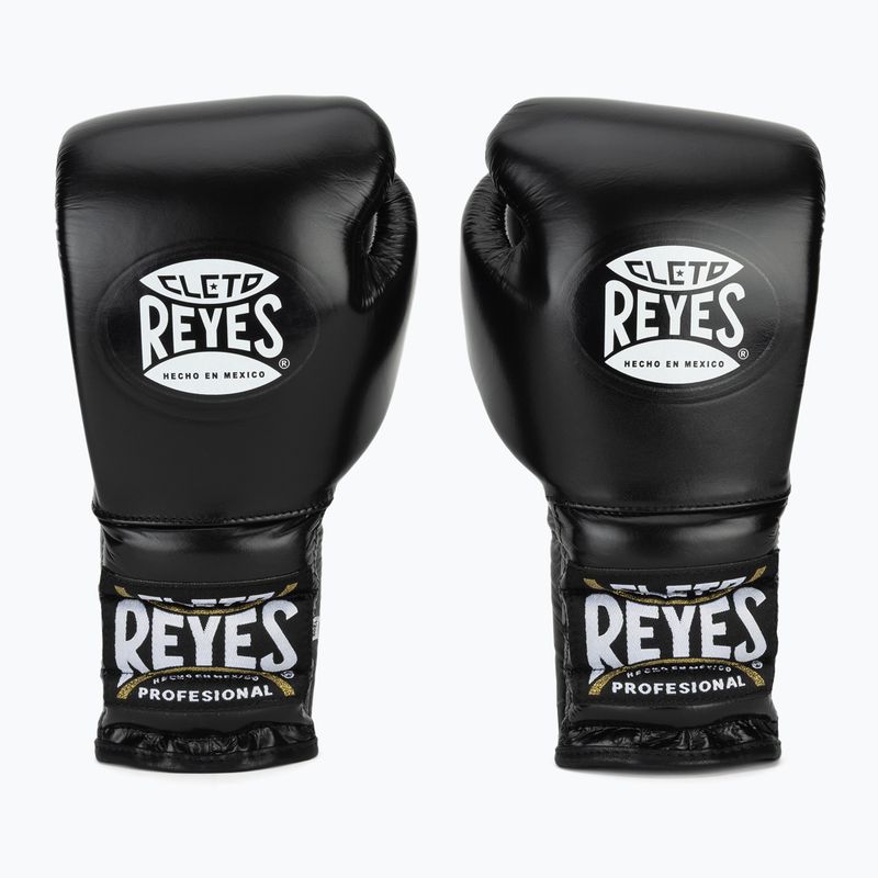 Рукавиці боксерські Cleto Reyes Traning Thumb black/silver 2