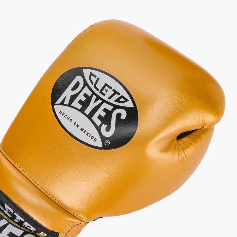 Боксерські рукавички Cleto Reyes Lace Up Sparring Sparring золоті 5
