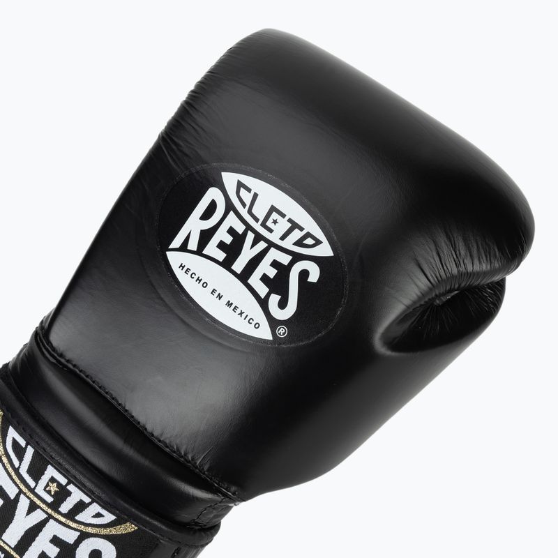 Боксерські рукавиці Cleto Reyes Velcro Sparring black silver 5