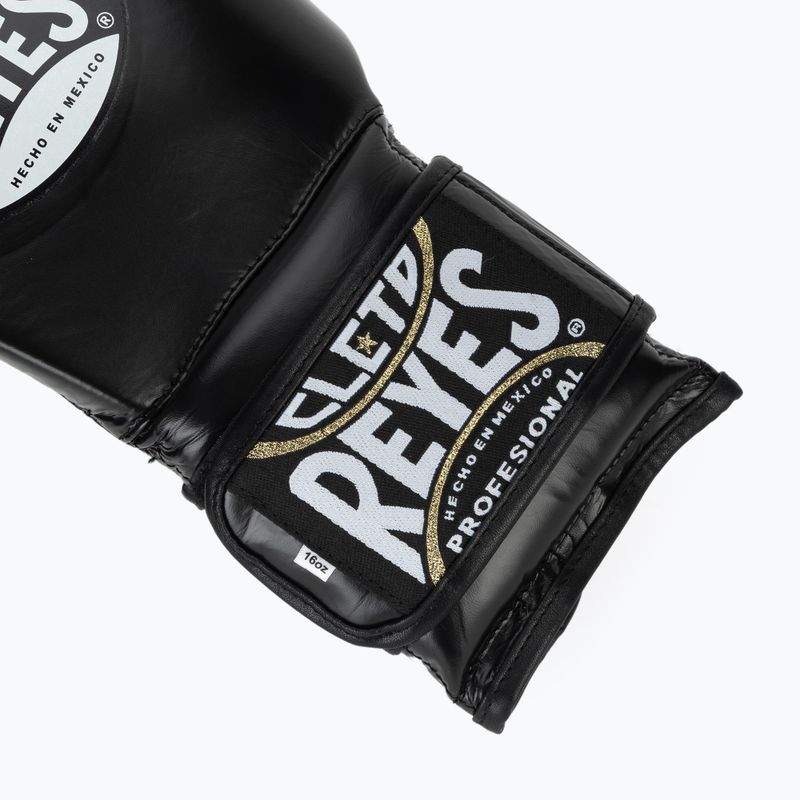 Боксерські рукавиці Cleto Reyes Velcro Sparring black silver 6