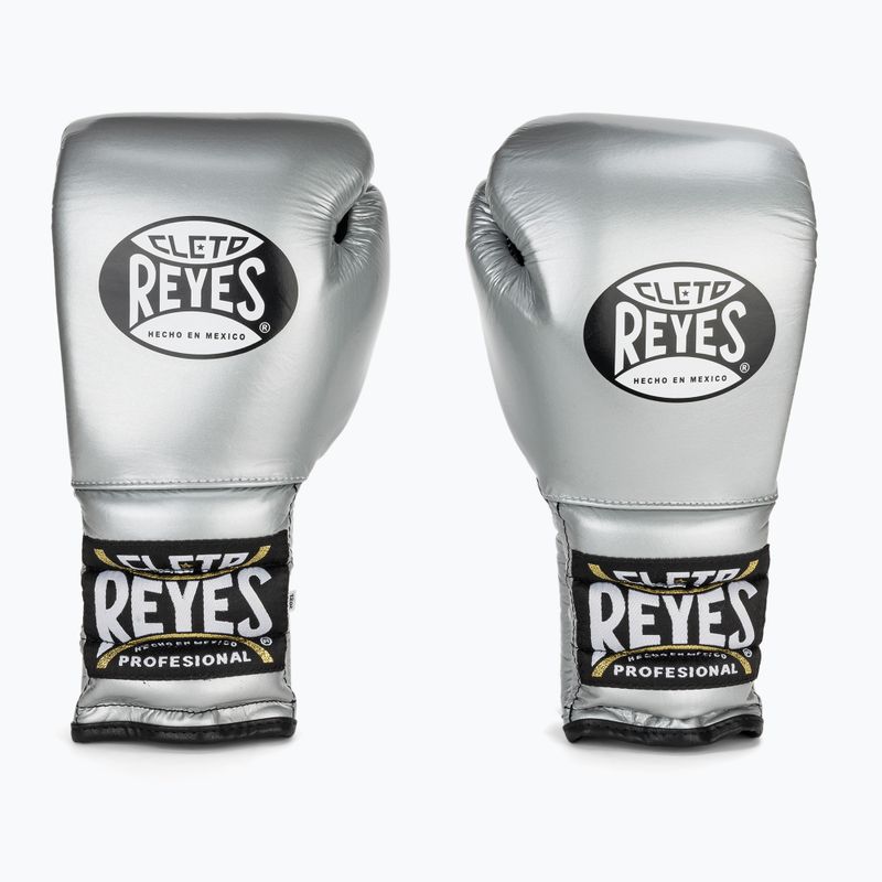 Боксерські рукавички Cleto Reyes Lace Up Sparring Sparring сріблясті 2