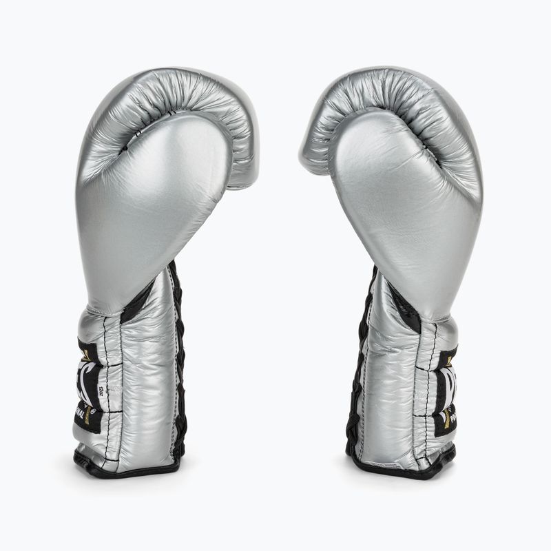 Боксерські рукавички Cleto Reyes Lace Up Sparring Sparring сріблясті 4