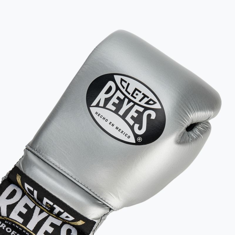 Боксерські рукавички Cleto Reyes Lace Up Sparring Sparring сріблясті 5