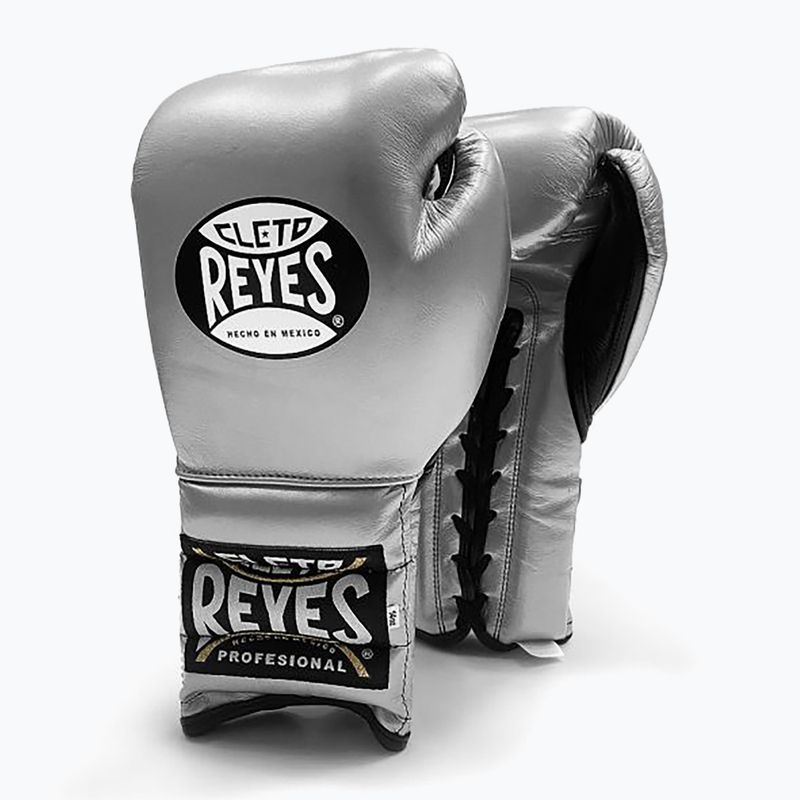 Боксерські рукавички Cleto Reyes Lace Up Sparring Sparring сріблясті