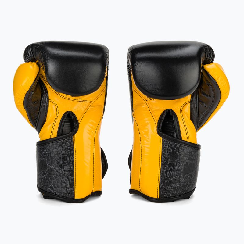 Боксерські рукавички Cleto Reyes High Precision Training Leather чорно-жовті 3