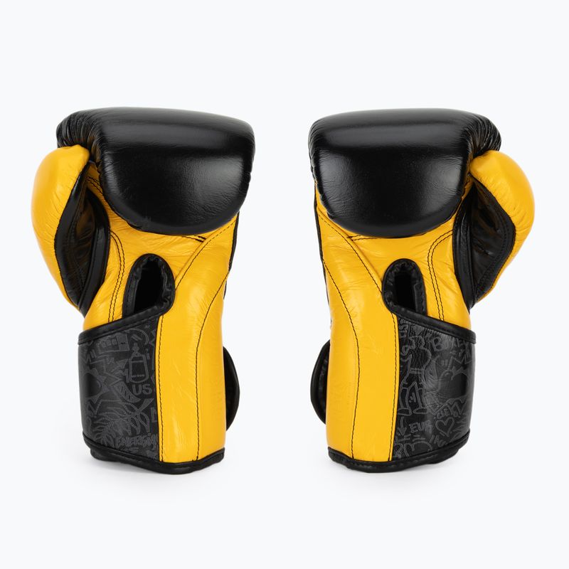 Рукавиці боксерські Cleto Reyes High Precision Training Leather black yellow 3