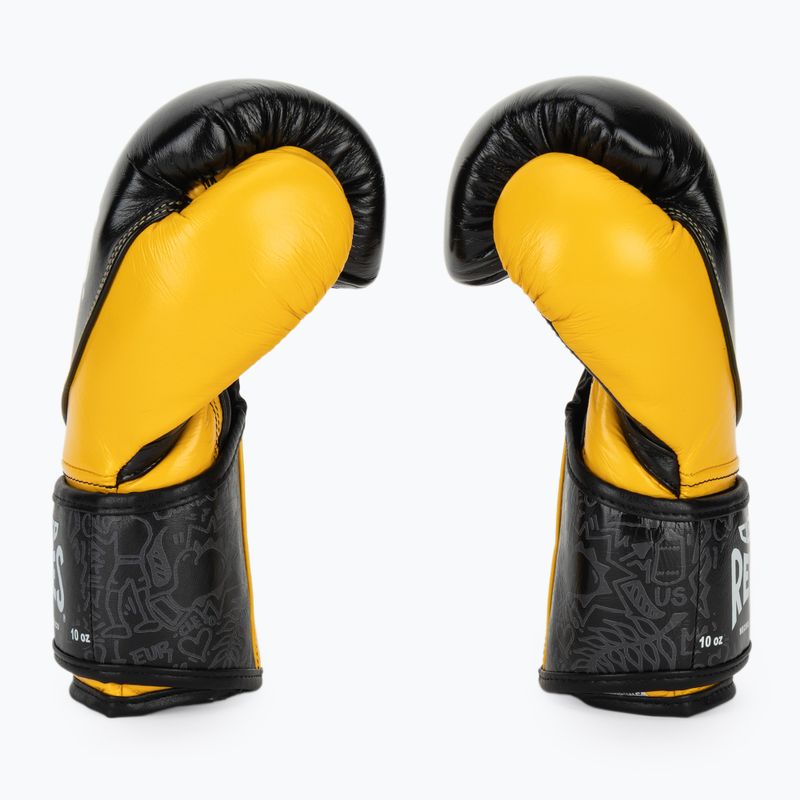 Рукавиці боксерські Cleto Reyes High Precision Training Leather black yellow 4