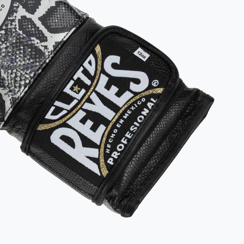 Боксерські рукавички Cleto Reyes Velcro Sparring сріблясто-чорні на липучках 6