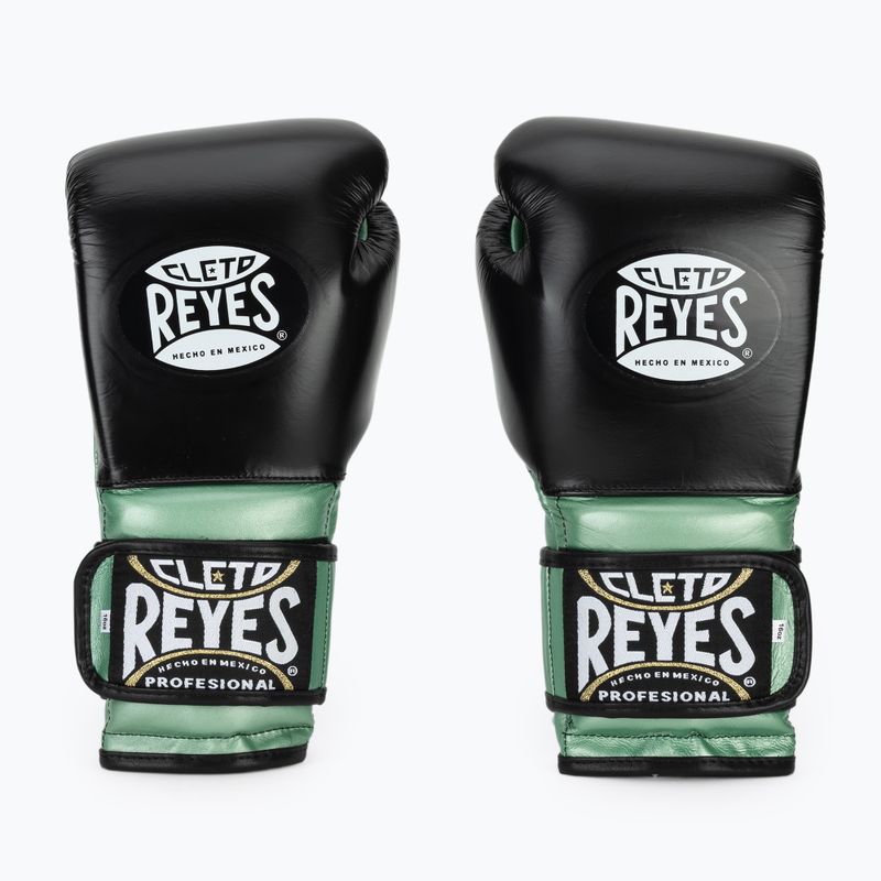 Рукавиці боксерські Cleto Reyes Boxing Gloves With Hook green metalic / black 2