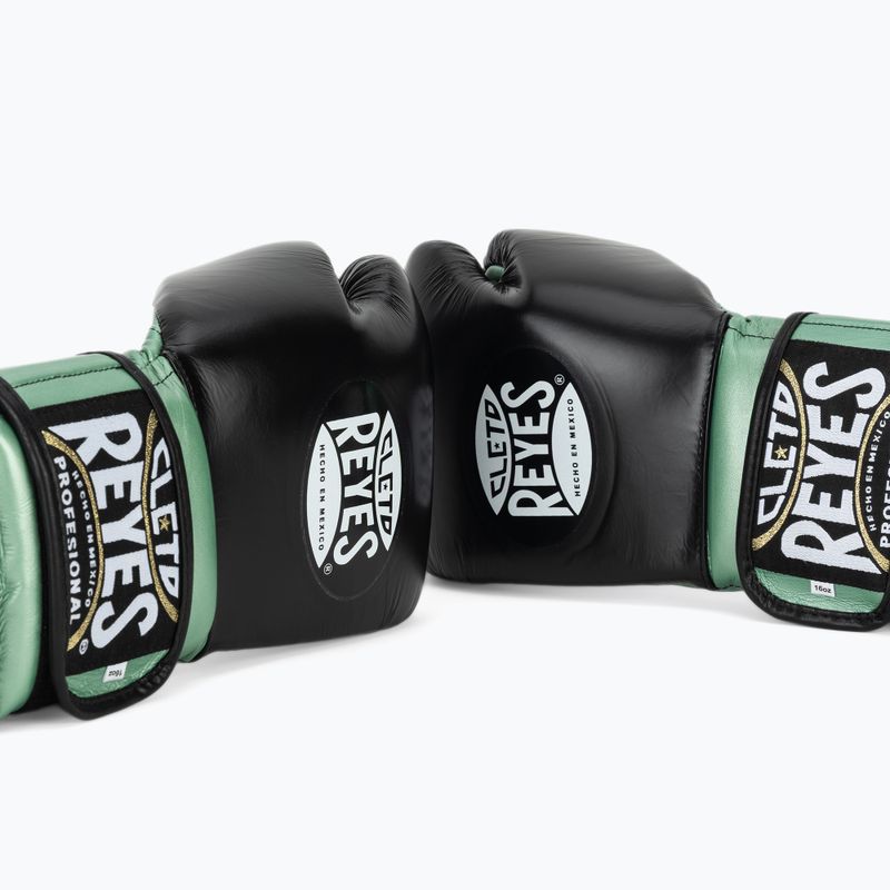 Рукавиці боксерські Cleto Reyes Boxing Gloves With Hook green metalic / black 7