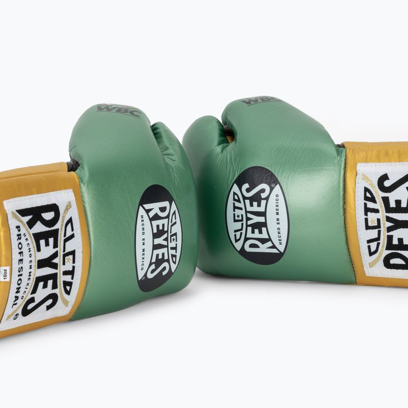 Рукавиці боксерські Cleto Reyes Boxing Gloves creen metalik/gold 7