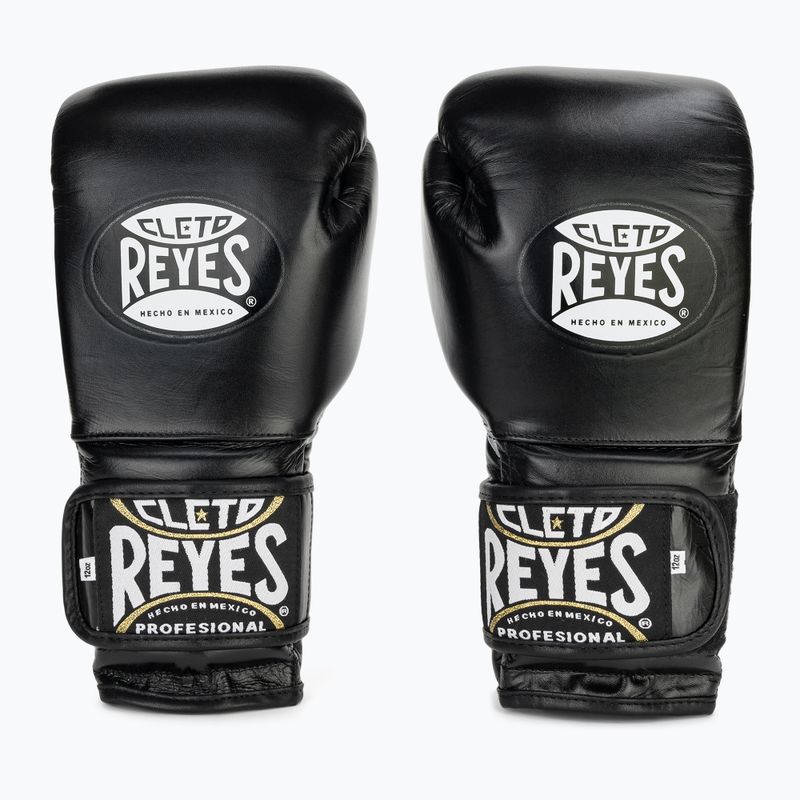 Боксерські рукавички Cleto Reyes Velcro Sparring чорні/сріблясті 2