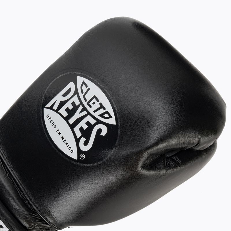 Боксерські рукавички Cleto Reyes Velcro Sparring чорні/сріблясті 5