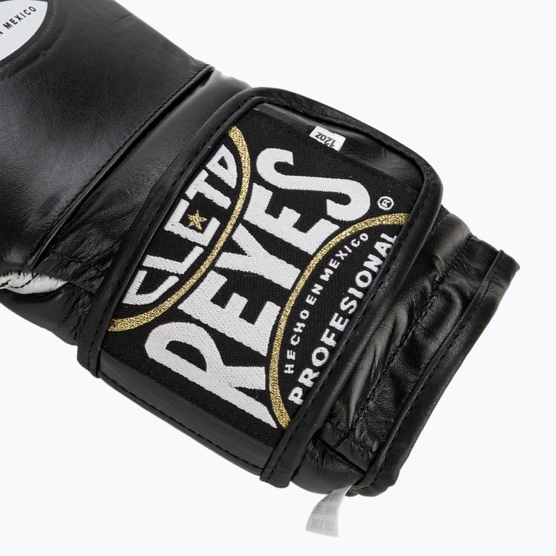 Боксерські рукавички Cleto Reyes Velcro Sparring чорні/сріблясті 6