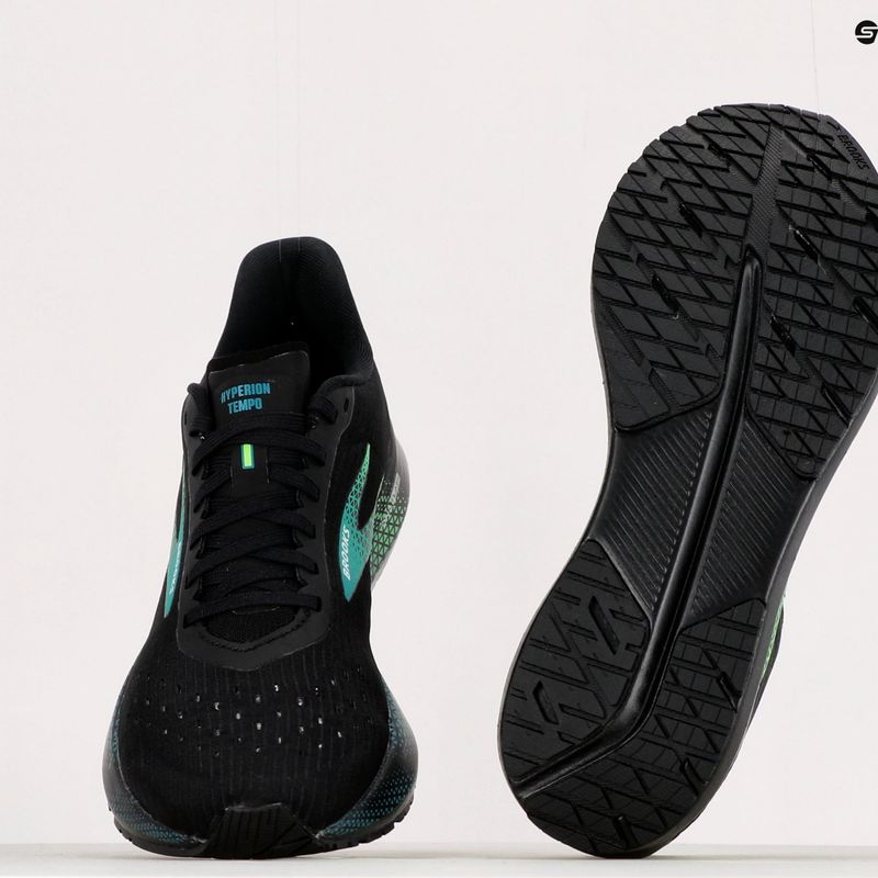 Кросівки для бігу чоловічі Brooks Hyperion Tempo black/kayaking/green gecko 17