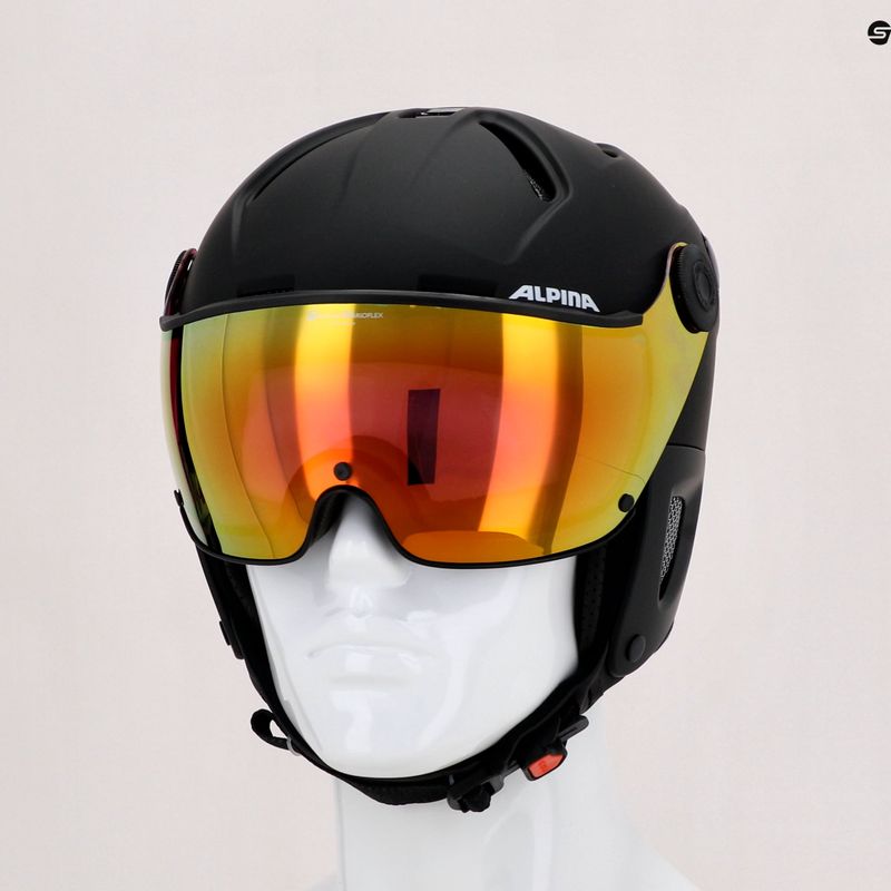 Шолом лижний чоловічий Alpina Attelas Visor QVM чорний 9090130 5