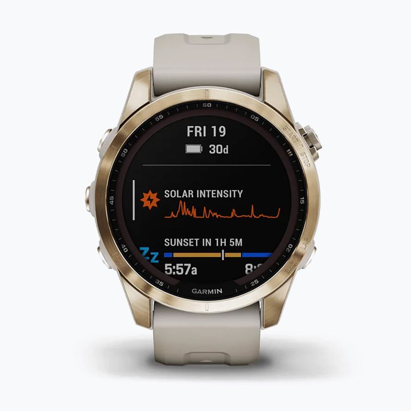 Годинник Garmin Fenix 7S Sapphire Solar Hrm Elevate Ox золотий 010-02539-21 2