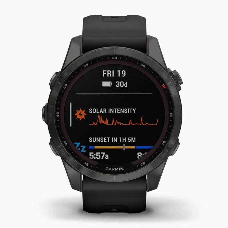 Годинник Garmin Fenix 7S Sapphire Solar Hrm Elevate Ox чорний 010-02539-25 2