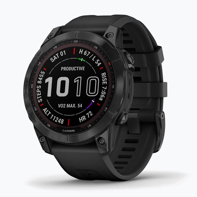 Годинник Garmin Fenix 7 Sapphire Solar Hrm Elevate Ox чорний 010-02540-35