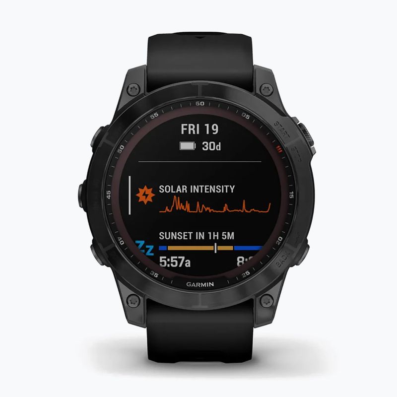 Годинник Garmin Fenix 7 Sapphire Solar Hrm Elevate Ox чорний 010-02540-35 2