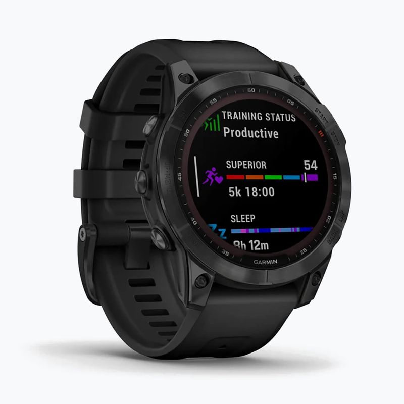 Годинник Garmin Fenix 7 Sapphire Solar Hrm Elevate Ox чорний 010-02540-35 3