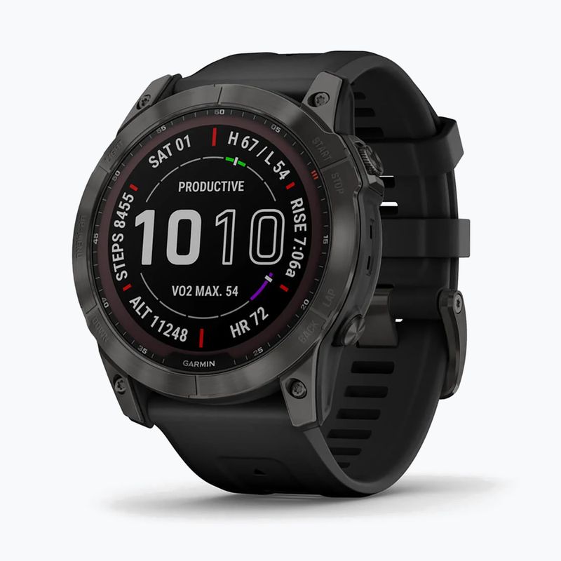Годинник Garmin Fenix 7X Sapphire Solar Hrm Elevate Ox чорний 010-02541-11