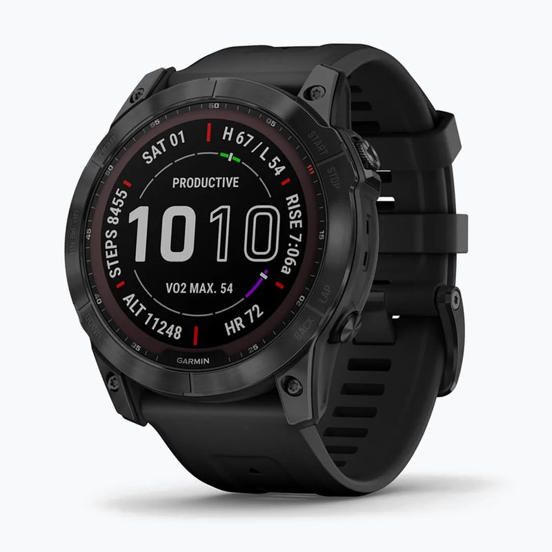 Годинник Garmin Fenix 7X Sapphire Solar Hrm Elevate Ox чорний 010-02541-23