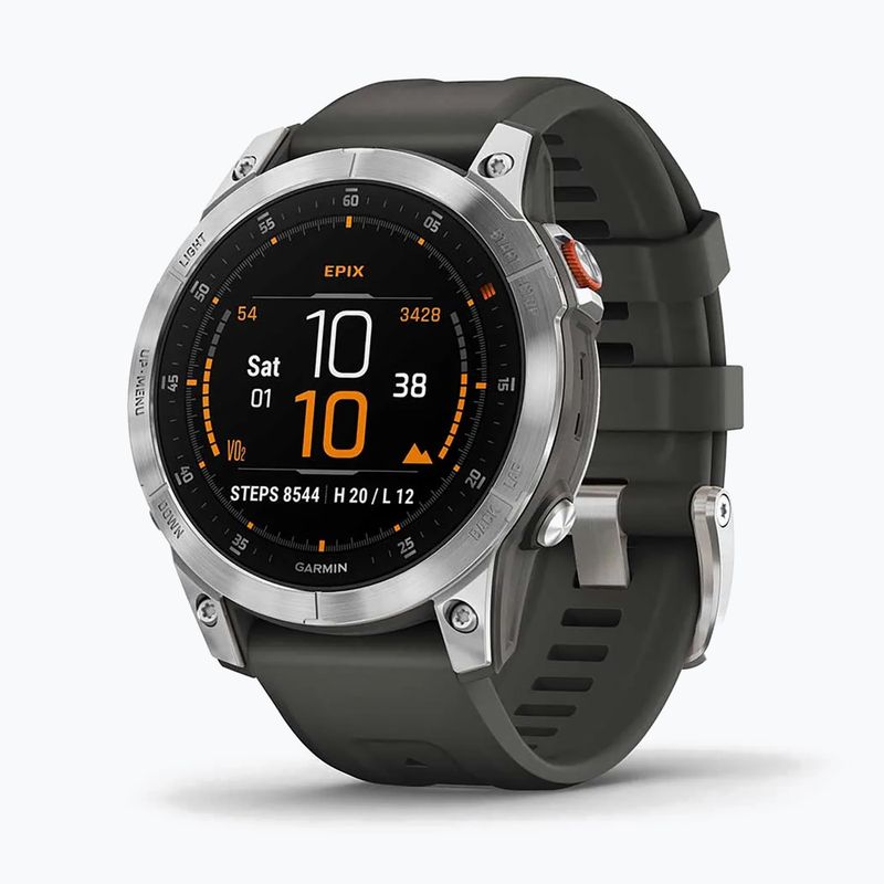 Годинник Garmin Epix 2 Hrm Elevate Ox сріблястий 010-02582-01