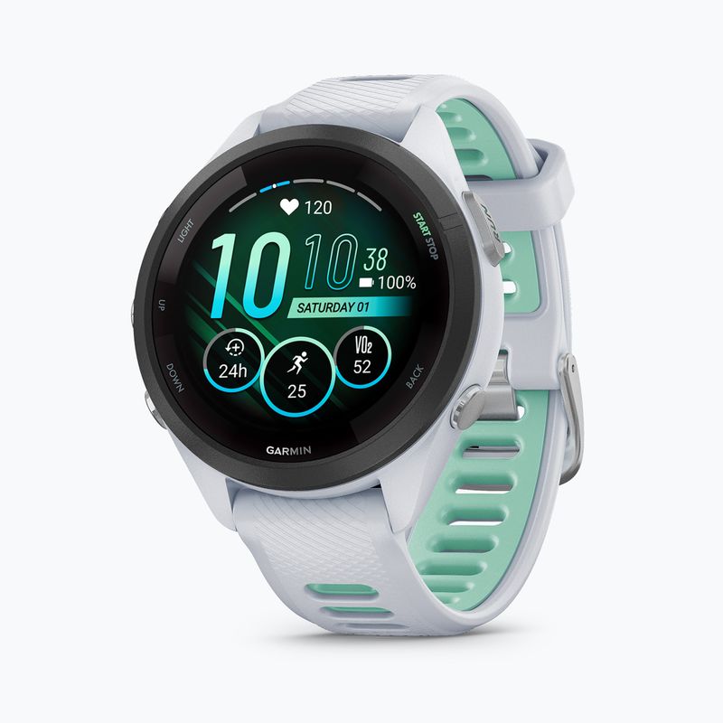 Годинник Garmin Forerunner 265S white neo tropic/mint 3