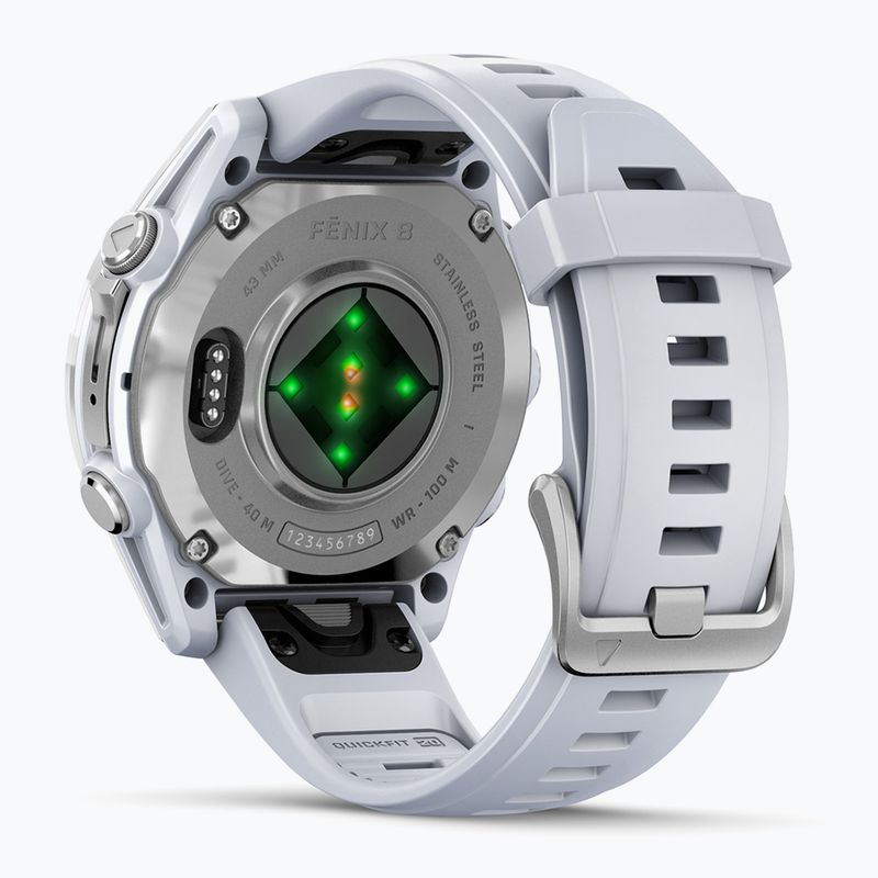 Годинник Garmin Fenix 8 43 mm Amoled silver/white stone 2