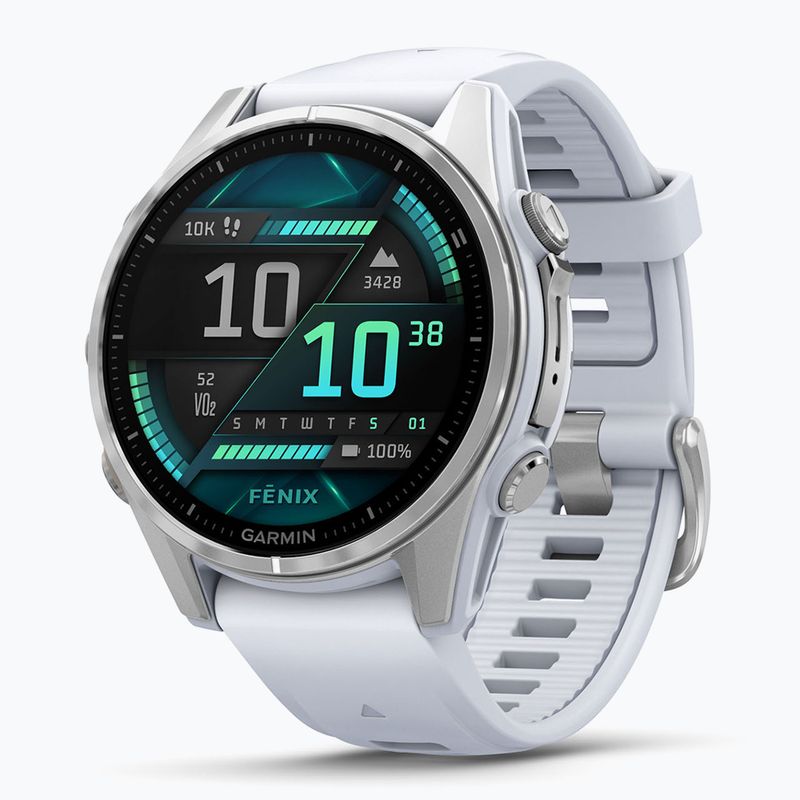 Годинник Garmin Fenix 8 43 mm Amoled silver/white stone 3