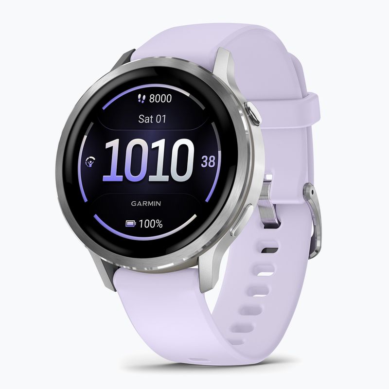 Годинник Garmin Venu 4 41 mm silver/perwinkle 3