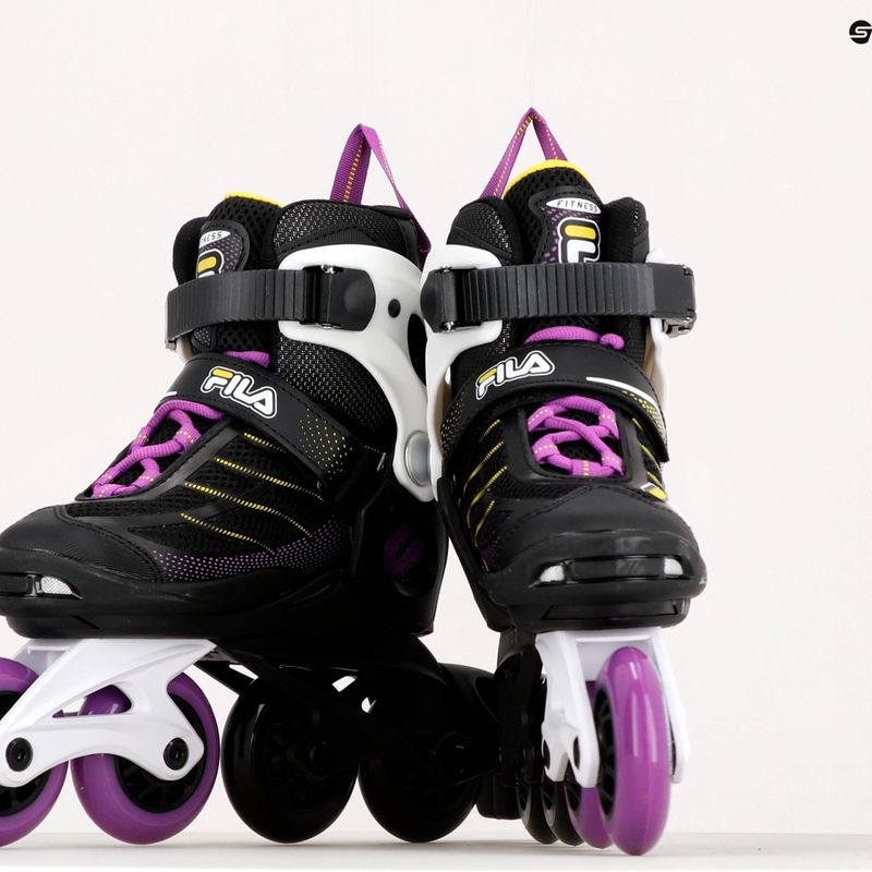 Роликові ковзани дитячі FILA Wizy G black/yellow magenta 9
