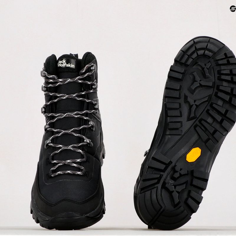 Черевики для трекінгу чоловічі Jack Wolfskin Rebellion Guide Texapore Mid чорні 4053791 10