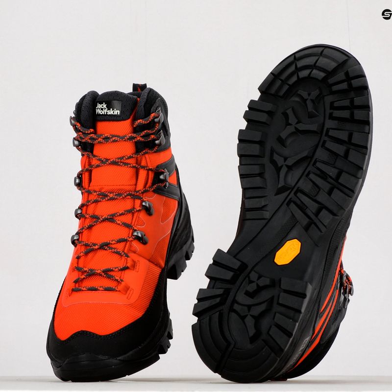 Черевики для трекінгу чоловічі Jack Wolfskin Rebellion Guide Texapore Mid помаранчеві 4053791 10
