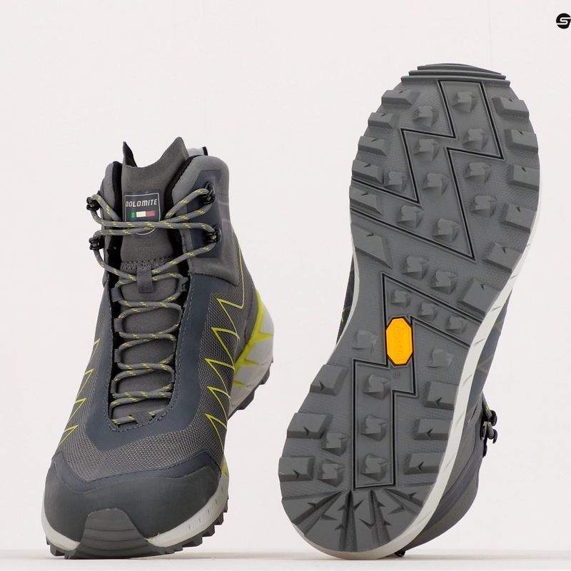 Черевики для трекінгу чоловіче Dolomite Croda Nera Hi GTX gunmetal grey/lime green 12