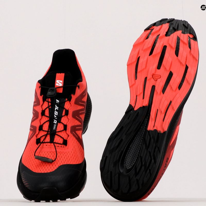 Кросівки для бігу чоловічі Salomon Pulsar Trail poppy red/bird/black 18