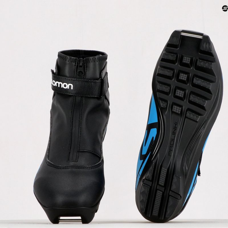 Черевики для бігових лиж дитячі Salomon R/Combi JR Prolink чорні L41514100+ 14