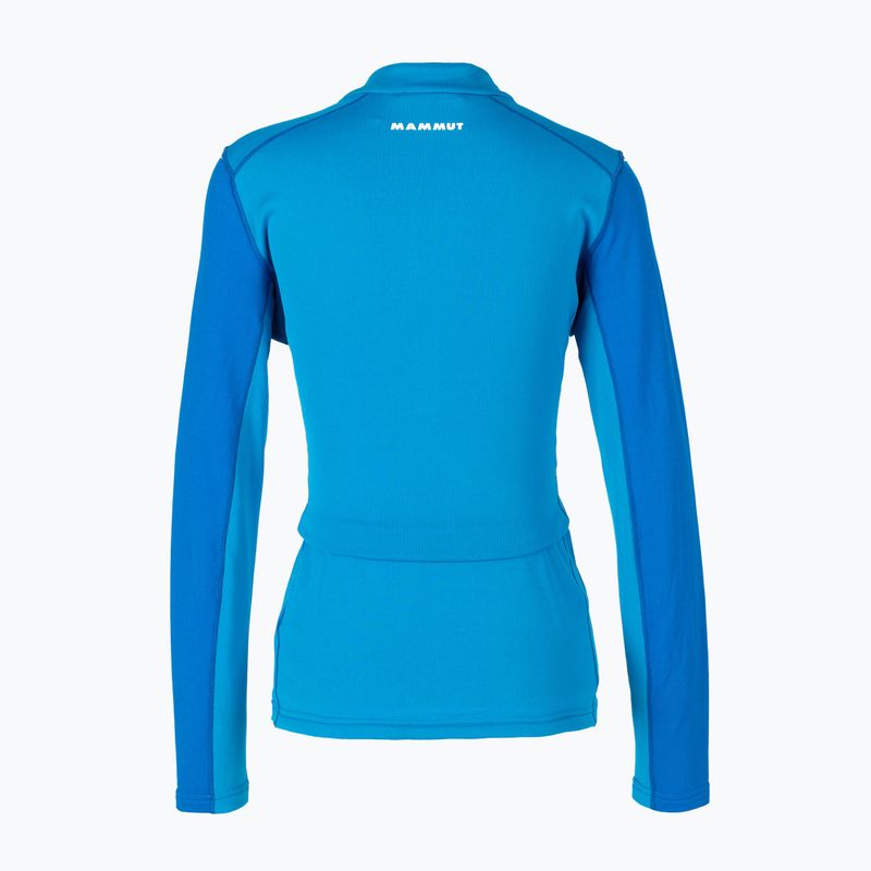 Кофта трекінгова жіноча Mammut Aenergy ML Half Zip Pull блакитна 2