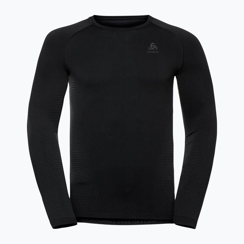 Чоловічий термоактивний лонгслів ODLO Performance Warm Bl Top Crew Neck black keystyle 3