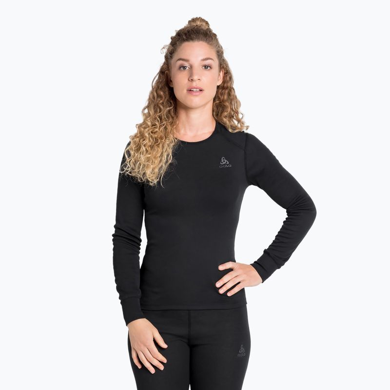 Жіночий термоактивний лонгслів ODLO Active Warm Bl Top Crew Neck чорний